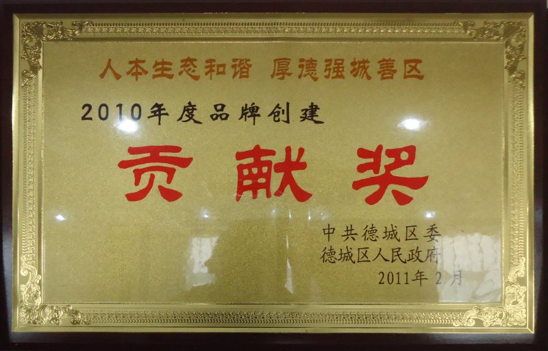 2011年度品牌创建贡献奖